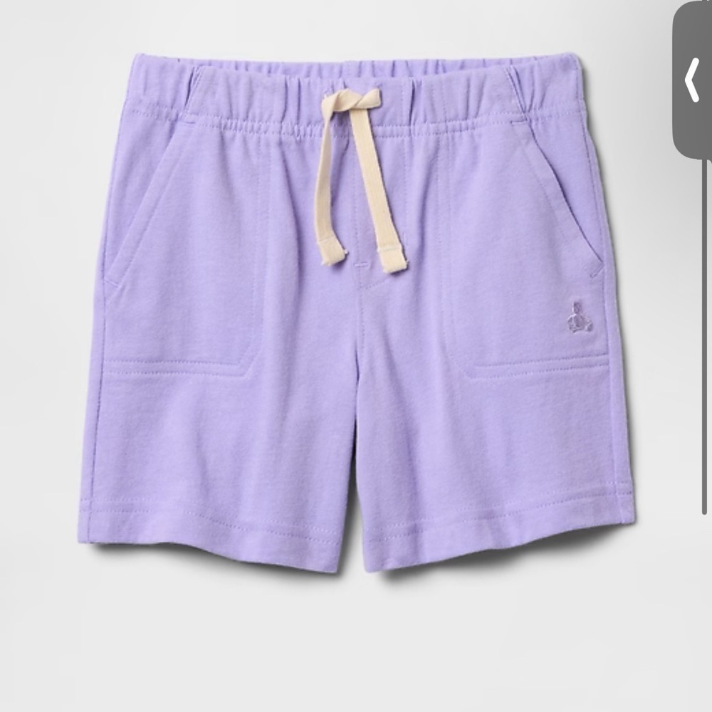 GAP Kids Light Purple Shorts with Beige Drawstring